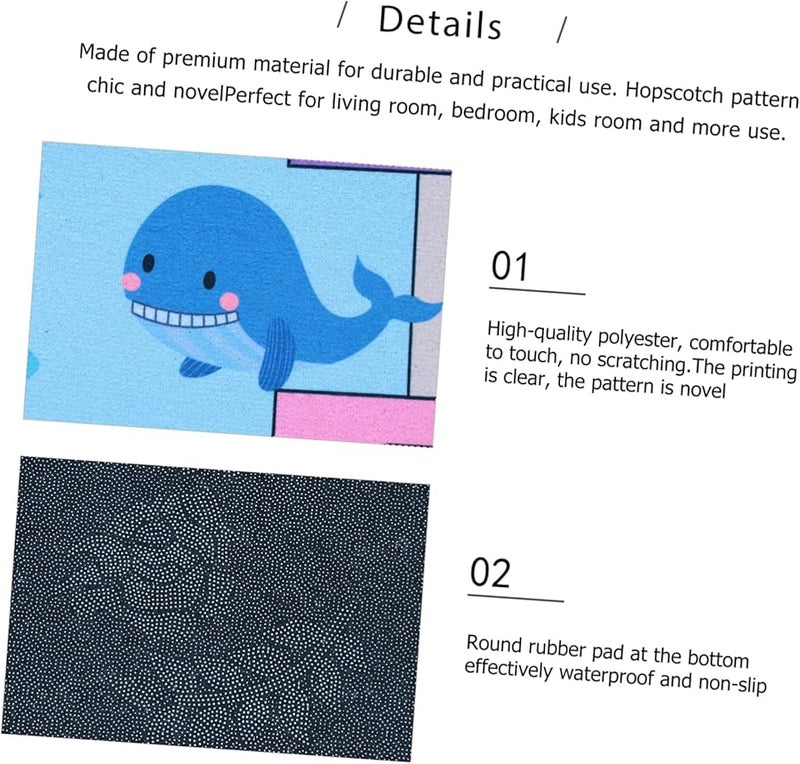 Hopscotch Play Mat Soft Non Slip Nursery Rug for Kids Boys Girls - Image 4